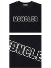 Maglia Logo Cotton Short Sleeve T-Shirt Black - MONCLER - BALAAN 6