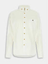 ORB Embroidered Logo Button Down Long Sleeve Shirt White - VIVIENNE WESTWOOD - BALAAN 2