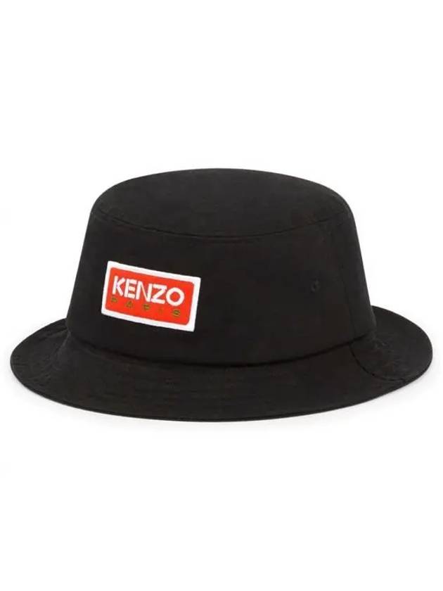 Logo Paris Sun Patch Cotton Bucket Hat Black - KENZO - BALAAN 2