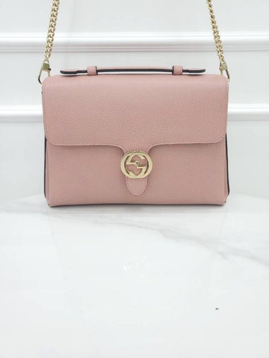 GG interlocking pink top handle chain shoulder bag - GUCCI - BALAAN 1