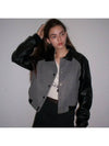 Wool blend varsity jacket gray - LETTER FROM MOON - BALAAN 8