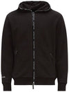 8G00039 899WD 999 MAGLIA Maglia Logo Trim Hooded Zipup Black Men's Jacket TJ - MONCLER - BALAAN 1