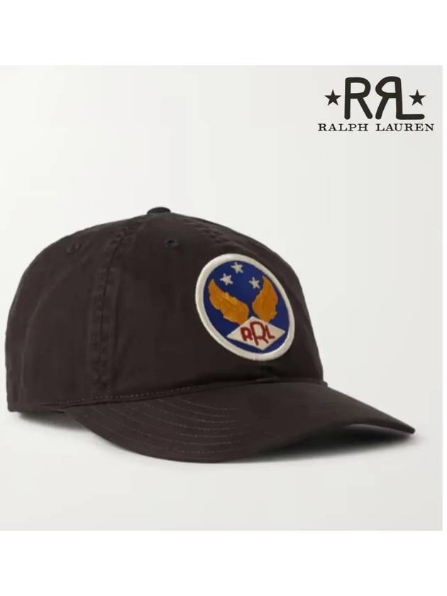 Wings Logo Twill Ball Cap Black - RRL - BALAAN 3