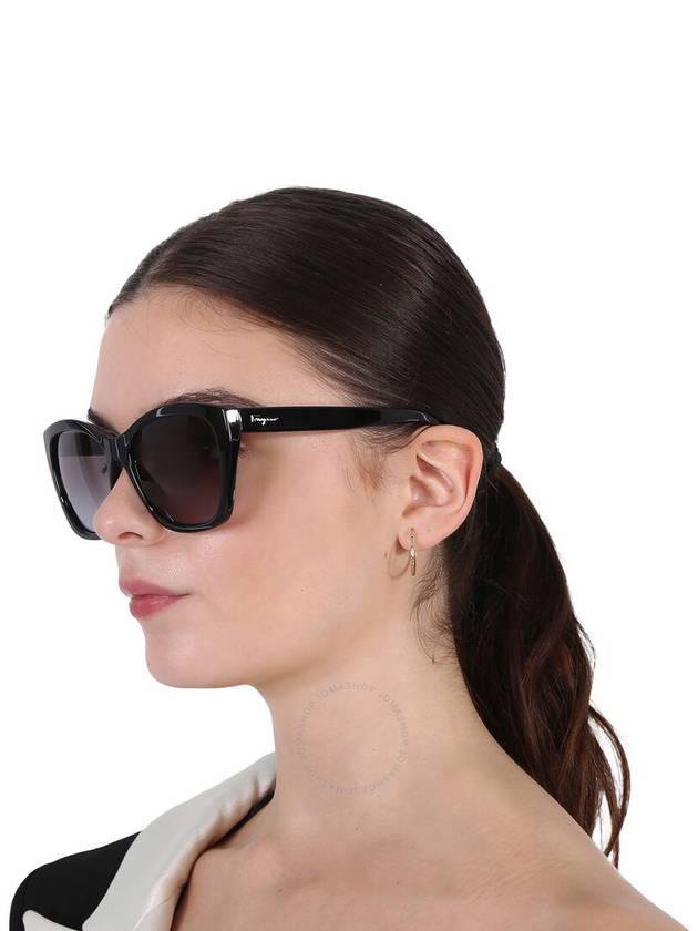 Eyewear Cat Eye Plastic Sunglasses Black - SALVATORE FERRAGAMO - BALAAN 4