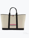 RWB Striped Medium Tote Bag Natural - THOM BROWNE - BALAAN 2