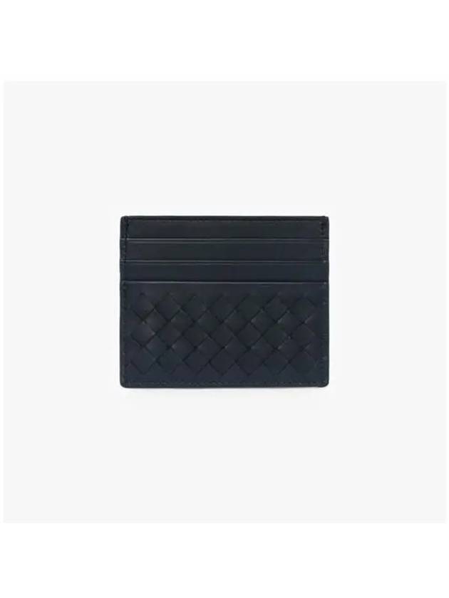 Intrecciato Card Wallet Dark Blue - BOTTEGA VENETA - BALAAN 3