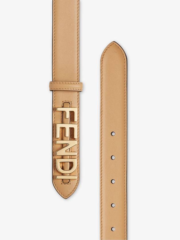 Graphy Leather Belt Beige - FENDI - BALAAN 4