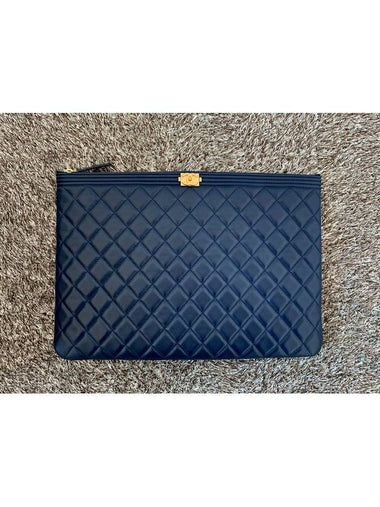 Boy Lambskin Clutch Large - CHANEL - BALAAN 1