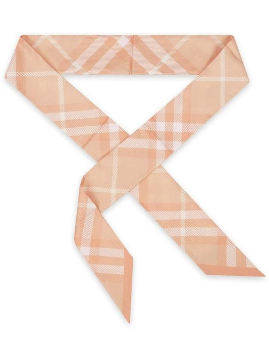 Check Skinny Silk Scarf Pink - BURBERRY - BALAAN 2