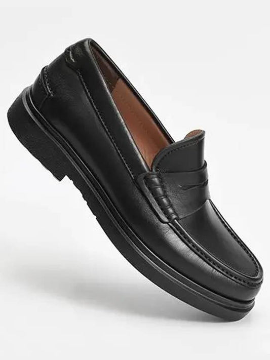 742243 Penny Loafer Shoes Black - SALVATORE FERRAGAMO - BALAAN 2