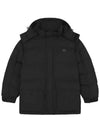 Puffer Bold Fox Head Patch Nylon Hood Padding Black - MAISON KITSUNE - BALAAN 3