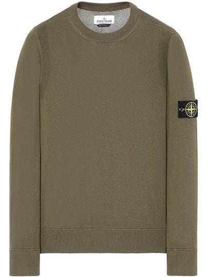 Wappen Patch Cotton Knit Top Khaki - STONE ISLAND - BALAAN 2