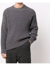 Wool Knit Top Grey - AMI - BALAAN 4