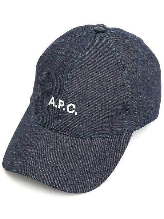 Charlie Embroidered Logo denim ball cap indigo - A.P.C. - BALAAN 2