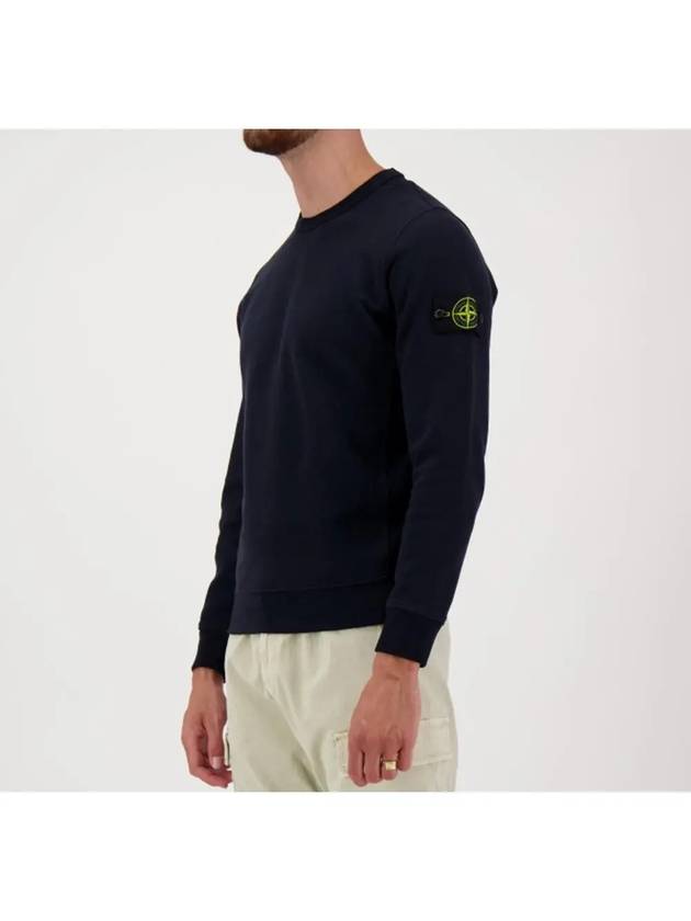 Wappen Patch Crew Neck Cotton Sweatshirt Navy - STONE ISLAND - BALAAN 6