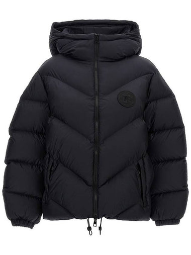 Elisabetta Franchi Logo Embroidery Short Down Jacket - ELISABETTA FRANCHI - BALAAN 1