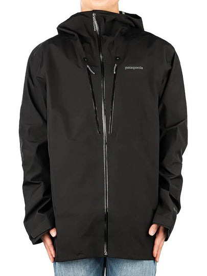 Embroidered Logo Velcro Sleeve Zip-up Jacket Black - PATAGONIA - BALAAN 2