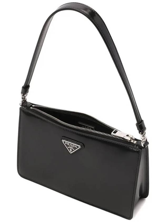 Brushed Leather Mini Bag Black - PRADA - BALAAN 5