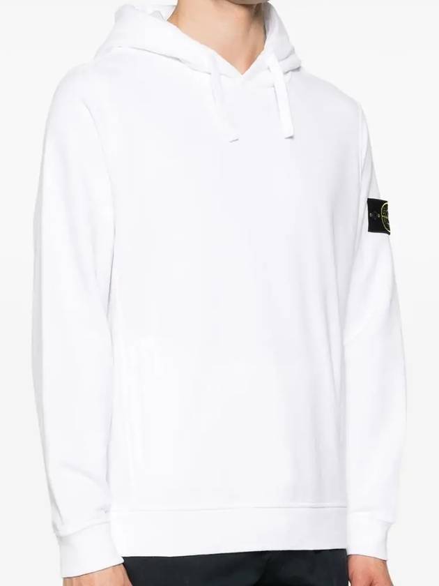 Wappen Patch Crew Neck Cotton Sweatshirt White - STONE ISLAND - BALAAN 4