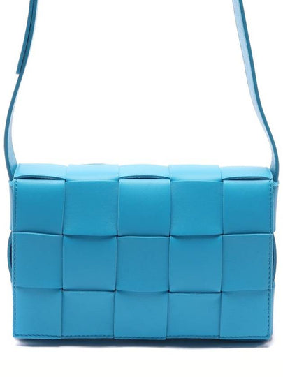 Cassette Intrecciato Small Cross Bag Blue - BOTTEGA VENETA - BALAAN 2