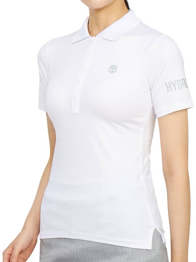 Women's Golf Logo Short Sleeve PK Shirt White - HYDROGEN - BALAAN 6
