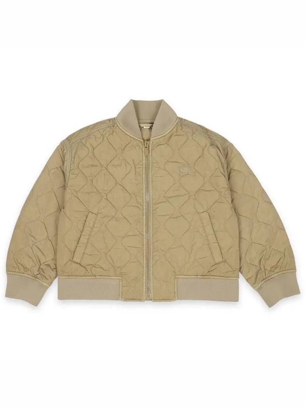 Kids Quilted Bomber Jacket Beige - BURBERRY - BALAAN 2