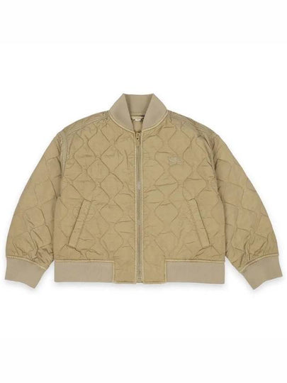 Kids Quilted Bomber Jacket Beige - BURBERRY - BALAAN 2