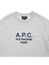 Rufus Embroidery Logo Sweatshirt Grey - A.P.C. - BALAAN 4