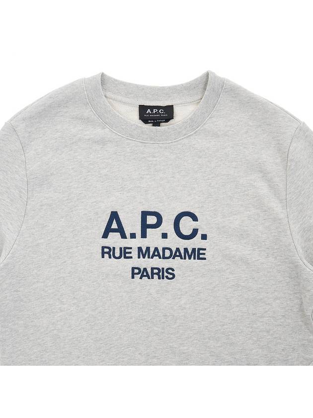 Rufus Embroidery Logo Sweatshirt Grey - A.P.C. - BALAAN 4