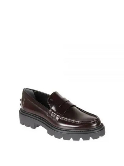 Leather Penny Loafers Burgundy - TOD'S - BALAAN 2