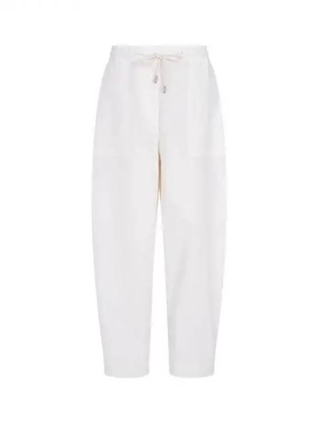 Women s String Banding Ripstop Pants Ivory 270725 - EMPORIO ARMANI - BALAAN 1