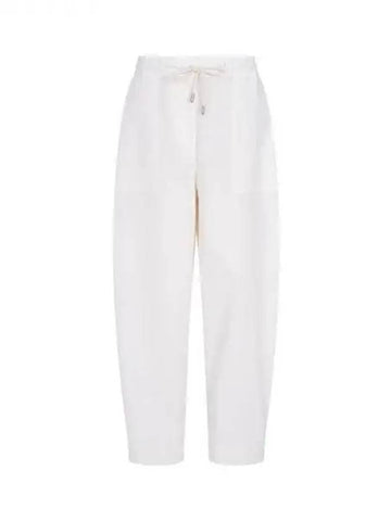 Women s String Banding Ripstop Pants Ivory 270725 - EMPORIO ARMANI - BALAAN 1