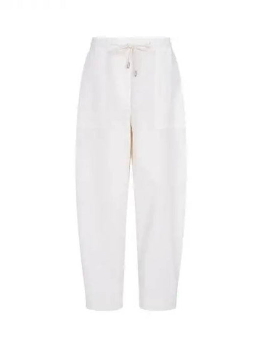 Women s String Banding Ripstop Pants Ivory 270725 - EMPORIO ARMANI - BALAAN 1