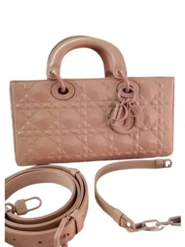 Lady D Joy Diamond Cannage Calfskin Tote Bag Rose des Vents - DIOR - BALAAN 2