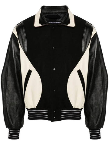 Robyn Varsity Bomber Jacket Black - ANDERSSON BELL - BALAAN 1