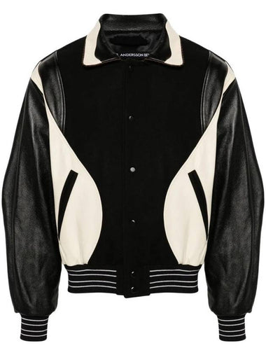 Robyn Varsity Bomber Jacket Black - ANDERSSON BELL - BALAAN 1