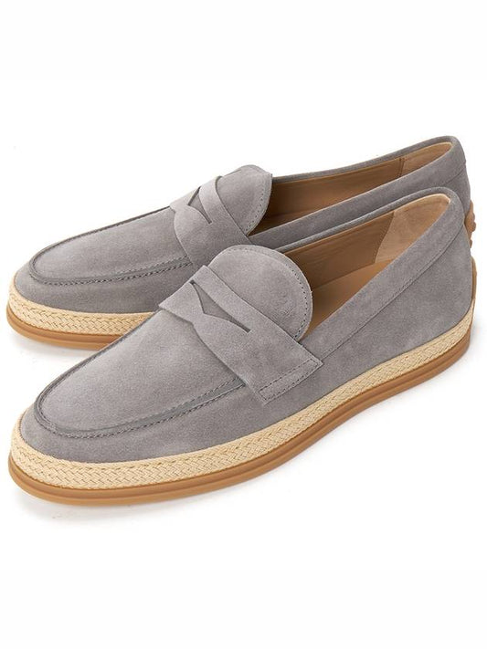 Suede Penny Loafer Gray - TOD'S - BALAAN 2