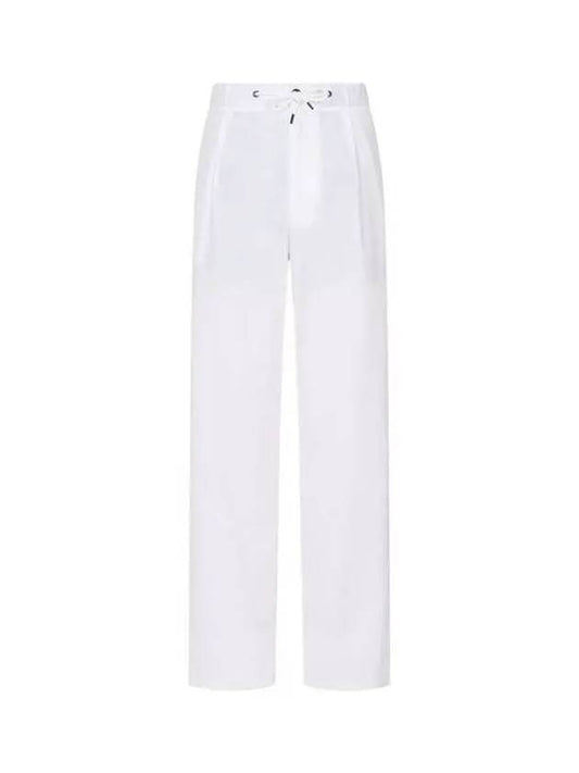 Men s Drawstring Tapered Leg Pants White 271708 - GIORGIO ARMANI - BALAAN 1