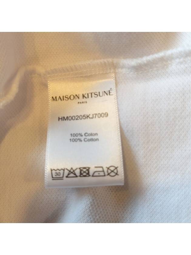 Navy Fox Patch Classic Polo Shirt White - MAISON KITSUNE - BALAAN 7