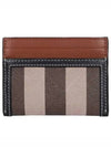 Check Two-Tone Leather Card Wallet Dark Birch Brown - BURBERRY - BALAAN 2