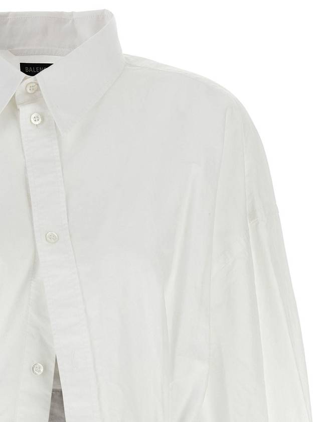 long sleeve belted shirt white - BALENCIAGA - BALAAN 3