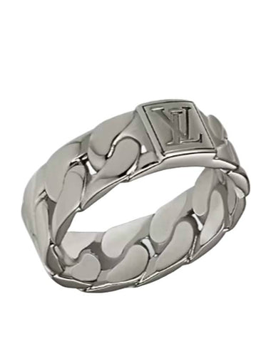 LV Mosaic Chain Ring Silver - LOUIS VUITTON - BALAAN 1