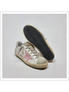 Women's Superstar Silver Heel Tab Pink Star Low Top Sneakers White - GOLDEN GOOSE - BALAAN 4