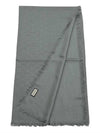 GG Jacquard Wool Silk Muffler Grey - GUCCI - BALAAN 3