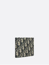 Oblique Jacquard Compact Coin Half Wallet Beige Black - DIOR - BALAAN 4