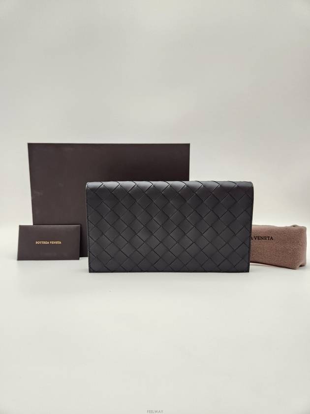 Daol Beomeo Branch Bottega Intrecciato Zipper Around Long Wallet Black Condition S - BOTTEGA VENETA - BALAAN 1