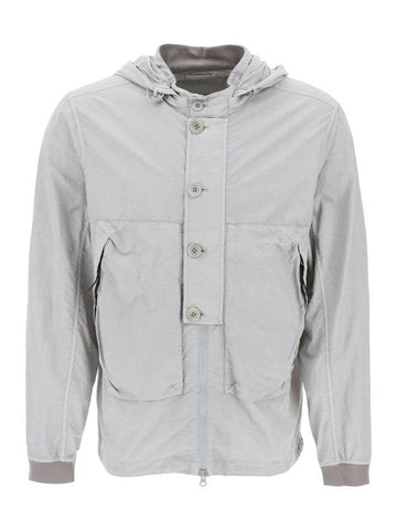 Flatt Nylon Goggle Over Long Sleeve Shirt Grey - CP COMPANY - BALAAN 1