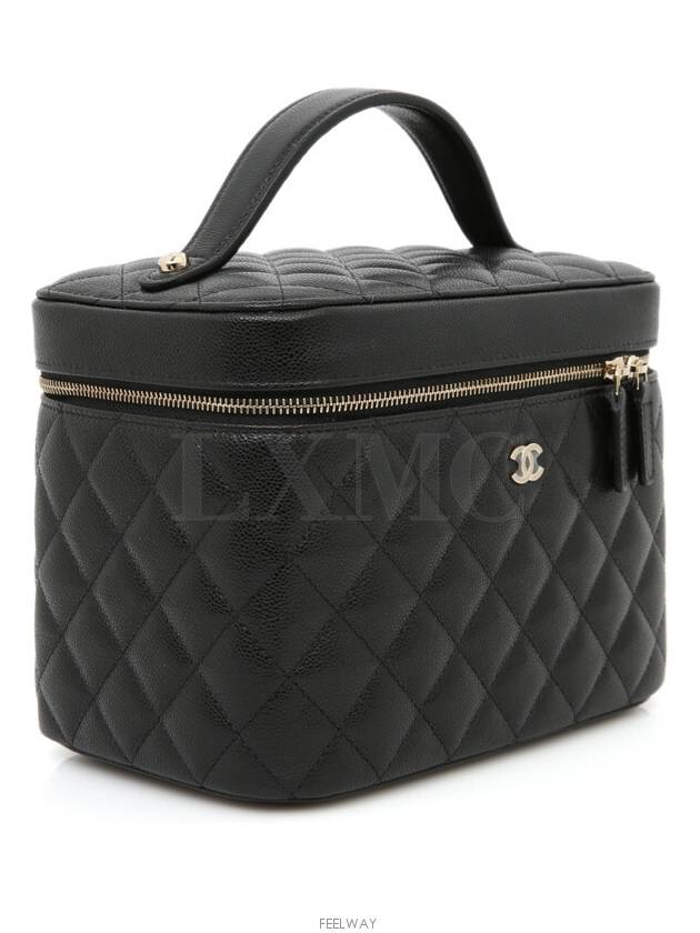 Caviar Black Vanity Pouch Cosmetic Bag AP2573 - CHANEL - BALAAN 3