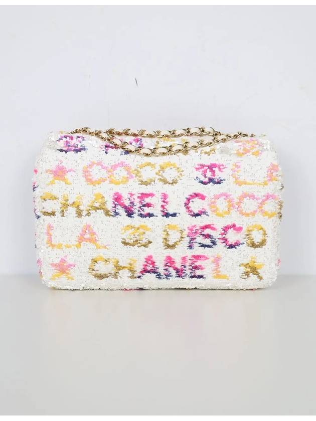 Sequin small flap bag gold AS4561 B14860 NT391 - CHANEL - BALAAN 3