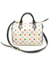 Louis Vuitton M57466 White Monogram Canvas Game On Collection Speedy Bandouli re 25 2WAY - LOUIS VUITTON - BALAAN 1